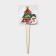 Topper decorative "Christmas tree and snowmen" 8.8x25 cm