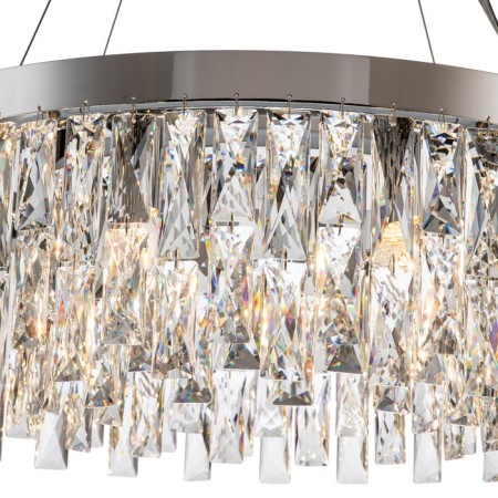 Suspended Indigo lamp, 12029/8p Chrome. 8x40W, E14, 600x600x255/1255 mm, transparent color-2