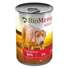 Canned food Biomeenu Adult for dogs beef 95%-410g