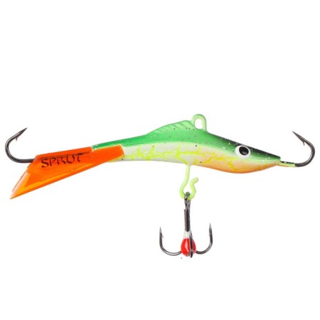 Balancir Sprut Mikari No. 9, 22 g, 7.5 cm, color WGR-UV + additional tee with phosphorus drop