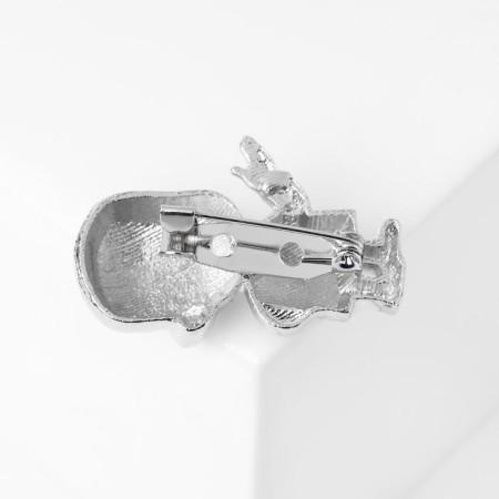 Brooch "Dr. Aibolit", colored in silver-1
