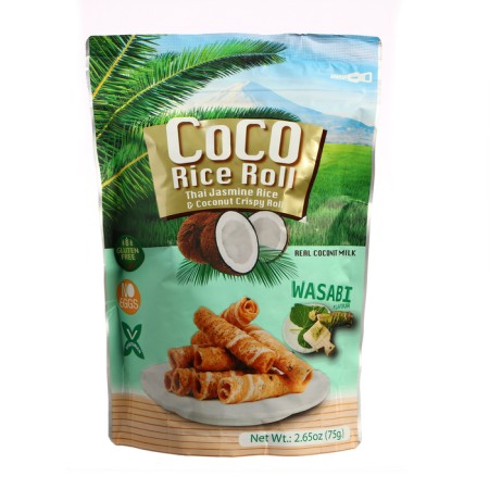 Coconut rolls "KASET" with the taste of Basabi, 75 g