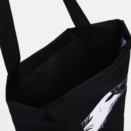 Shoper bag without fastening, black color-2
