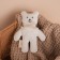 Soft toy "Bear" with a bow, 17 cm, white color