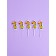 Candles for the cake "Giraffes", 5 pcs, yellow