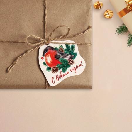 Schildik for a gift New Year "Snegier", 6.5 x6.3 cm, New Year-1