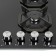 Hlect surface Maunfeld EGHG.64.2CB/G, gas, 4 burners, Black glass color