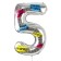 Foil ball 34 "Number 5, hashtags, with a substrate