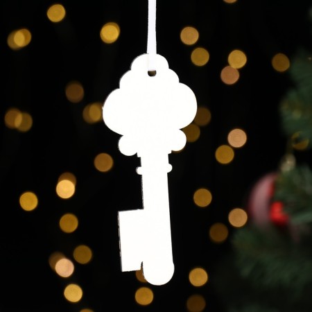 Christmas tree decoration "Key to Dream", MDF, 5x12 cm-1