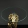 Stand - table "Leo sitting", bronze 57cm Polystone