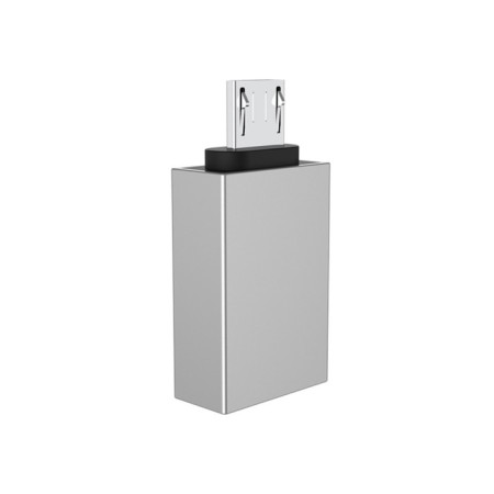 Adapter Borofone BV2, USB - microUSB, silver-6