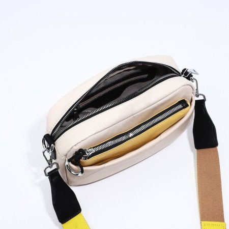 Cross-Bodi Bag on a zipper, beige color-7