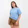 Women's T-shirt Minaku Regular Fit: Blue color, rr 48