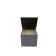 Puff with a lid and weighting, 400 × 400 × 420 mm, Savana plus matting, Ash color