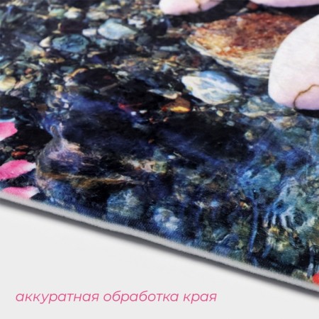 Набор ковриков для ванной и туалета Доляна «Галька», 2 шт, 79×50, 50×39 см-2