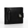Male purse for magnet, department for bills, for maps, for coins, black color