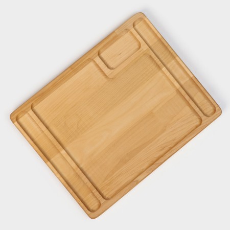 Board-board for feeding the steak ADELICA, 28 × 22 × 1.8 cm, birch-7