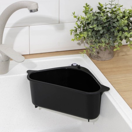 Holder on a sink for kitchen trifles, 26 × 14 × 9 cm, black color-3