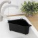Holder on a sink for kitchen trifles, 26 × 14 × 9 cm, black color
