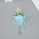 Decorative bouquet "rose" 5x9 cm, turquoise