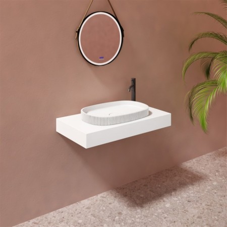 ABBER STEIN AS2601 sink, invoice, 550x360x60 mm, white, matte-3