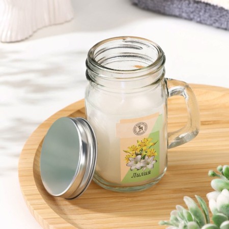 Aromatic candle in the Bank "Lily", 7.2 x 8.5 cm, 190 g