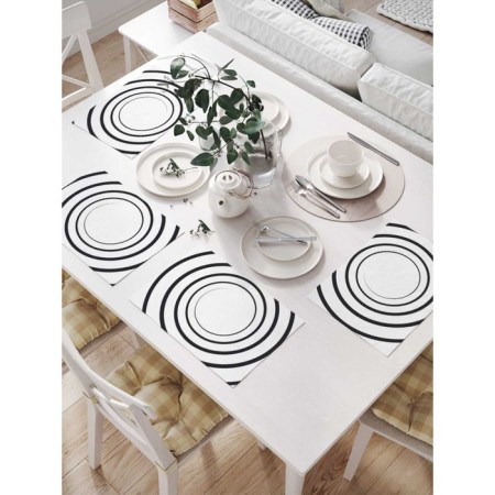 Set of napkins for setting the table "Classic spiral", rectangular, size 32x46 cm, 4 pcs