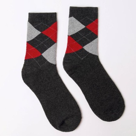 Socks male terry, dark gray color, size 27-29