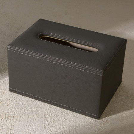 Salvetnitsa made of artificial leather, gray color 10 x 18 x 10 cm-10