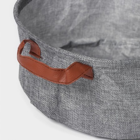 Storage basket with handles Round shares My Basket, 30 × 30 × 13 cm, color gray color-2
