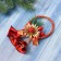 Christmas tree decoration "New Year's mood" wreath bells, 15x8 cm, red