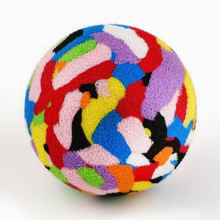 Ball for cats, 3.5 cm, packing in a jar of 50 pcs, multi -colored-3
