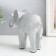 Souvenir Polystone "Silver Elephant, layers" 16x7x13.5 cm