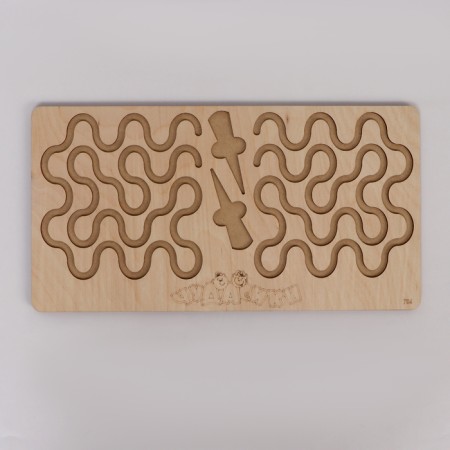 Puzzle interhemispheric board "Spider and hashtag"-4