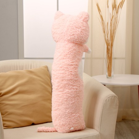 Soft toy "cat", 80 cm, pink color-3