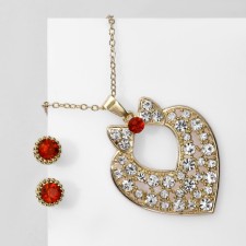 Set 2 objects: earrings, pendant 