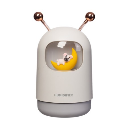 Night with a moisturizer dog on the moon LED USB AKB Gray 8.3x8.3x15 cm Risalux-12