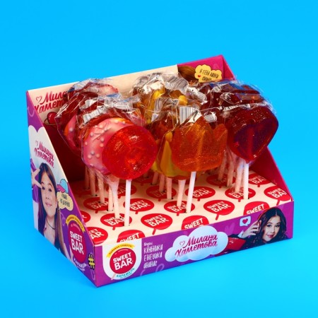 Caramel on a stick "Milan Hametova Sweet Bar", Crown, Heart, Donut, 25 g
