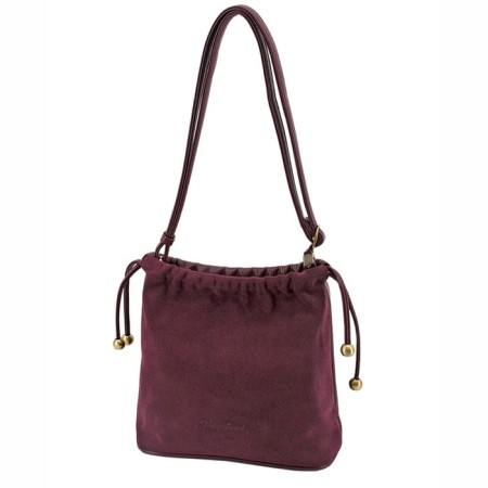 Women's bag (B2769-07140) Artificial leather + suede, burgundy, 1x210x25 cm