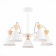 Ceiling EVOLUCE lamp. Sle125102-05. Modica. 5x40 watts, E14, 65x65x45 cm, white, golden color