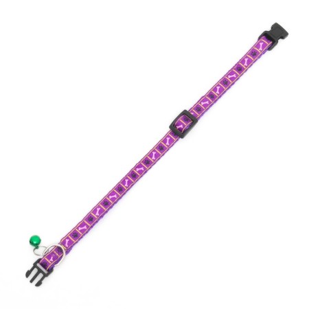 The two -layer collar with the fastx "Bones and legs", 30 x 1 cm, purple-3
