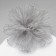 Tekstil “Flower” brooch voluminous, weightless, gray color