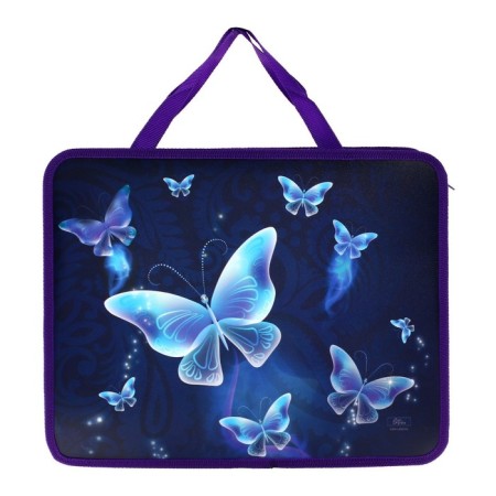 Folder with A4 handles, 330 x 260 x 75 mm, plastic, pens, calligrata "butterflies"-1