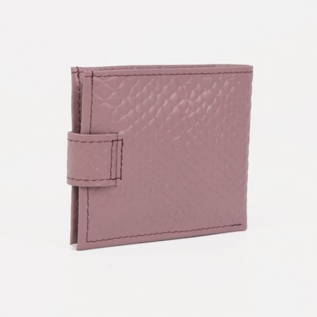 Women's wallet on the button, pink color-1