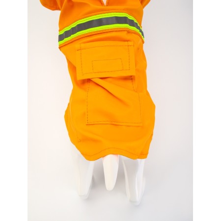 Dog jacket with lining, size M (ds 30, og 41 cm, weight 4-6 kg), orange-3