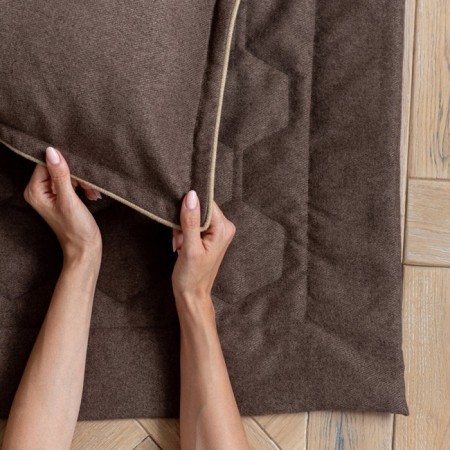 Cover with pillowcases "Laura", size 230x250 cm, brown color-2
