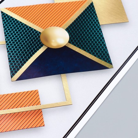 Sticker Plastic Interior triptych "Geometric shapes" set 3 sheets 29.5x61 cm-2