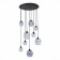 Suspended chandelier ST LUCE. SL1188.403.09. Idesia. 9x40 W, E14/E27, 87x87 cm, black color