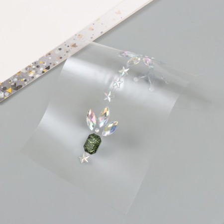 Stick plastic rhinestones for hair "Crown" 26.5x13 cm-1