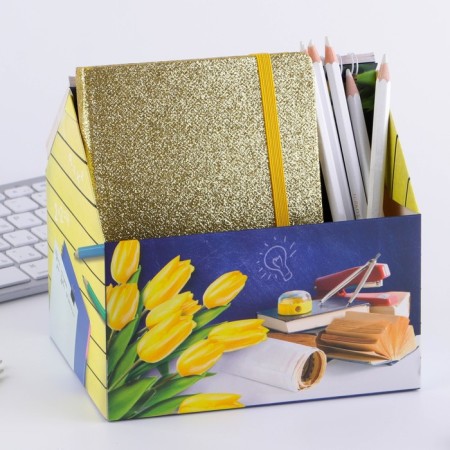 Glider - box "The best teacher", 50 sheets, 16x15x12 cm-4
